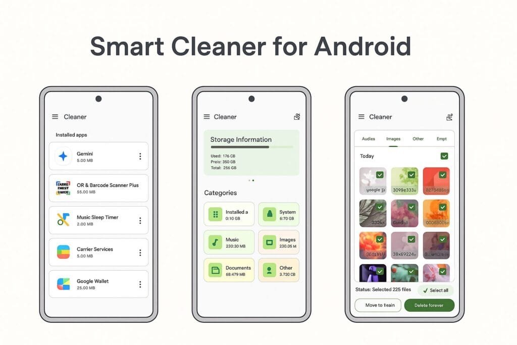 One‑tap Android cleaner