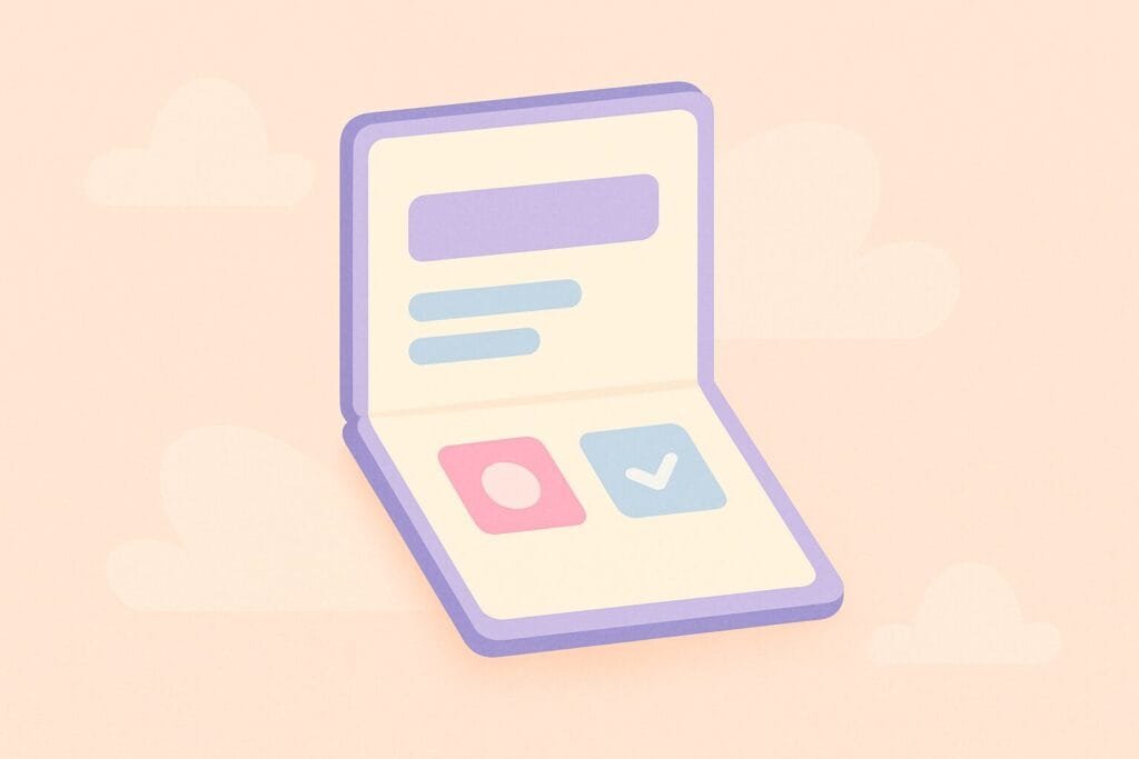 foldable phones UI design