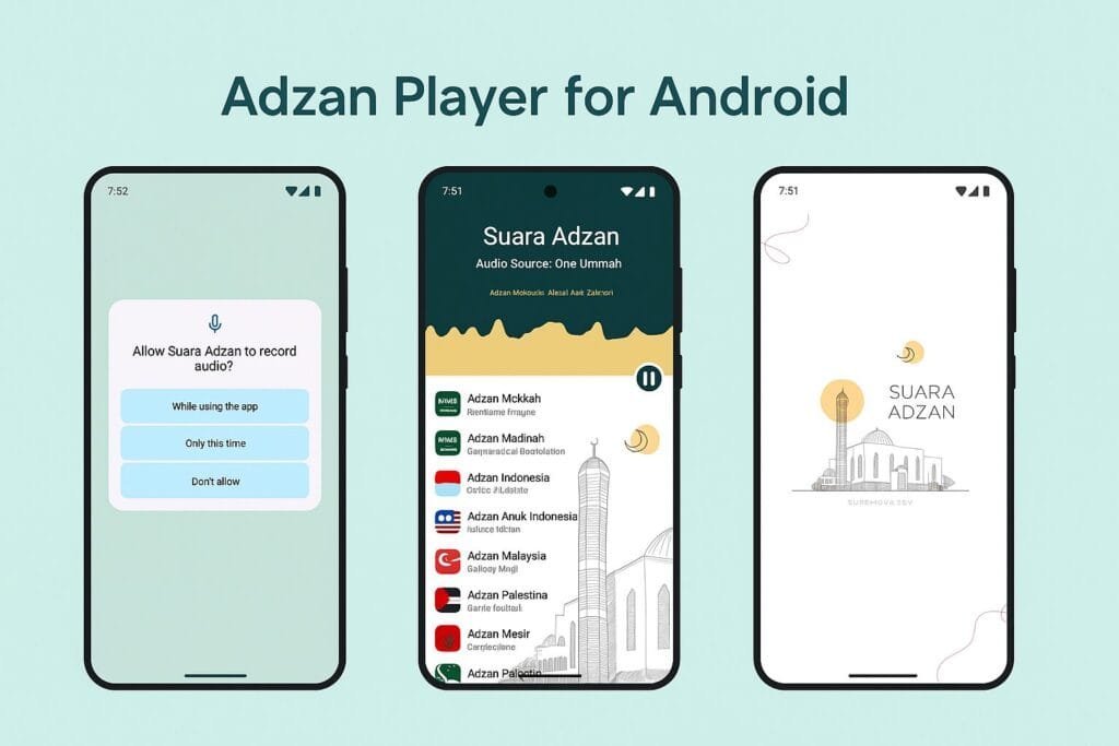 Adzan MP3 player source code for Android