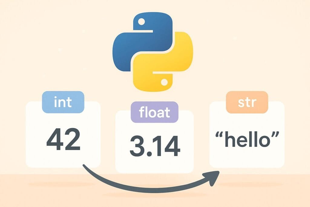 python tutorial, type conversion python, python int float str, python beginners, python programming